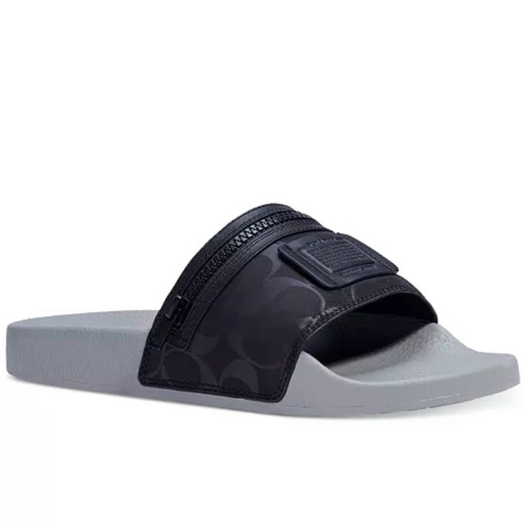 Coach Black and Gray Men's Sandals - Picture 8 of 10